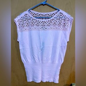 Springtime sleeveless sweater ..icing pink